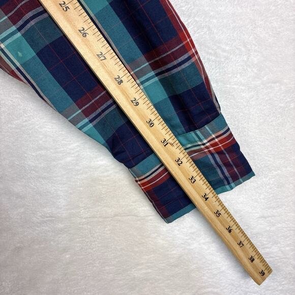 VTG 70s 80s Saddle King Western Pearl Snap Shirt Men M 15.5 Plaid Cowboy USA - Picture 5 of 8